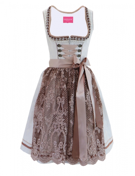 Dirndl midi 60 cm Toni grau hellgrau altrosa Krüger MADL by Madeleine & Maren
