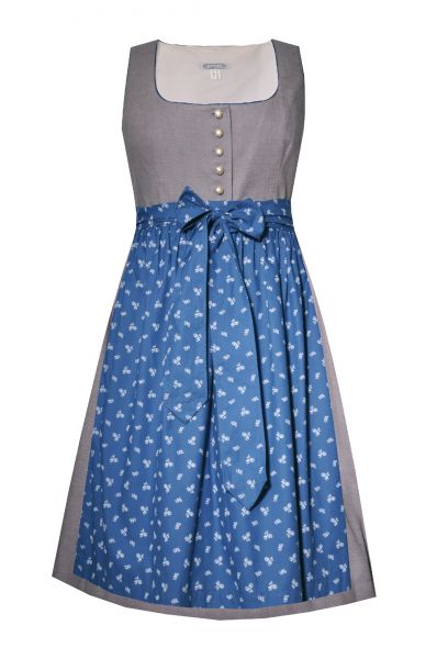 Dirndl midi 70cm Oberbirnbach grau blau Hannah Collection