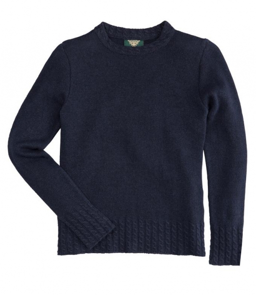 Trachten Pullover Böhen blau Wolle/Kaschmir Hohenstaufen H. Moser