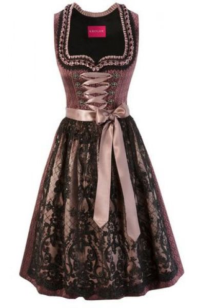 B-Ware / 2. Wahl - Dirndl midi 60 cm Obereichhofen bordeaux rot Krüger Madl