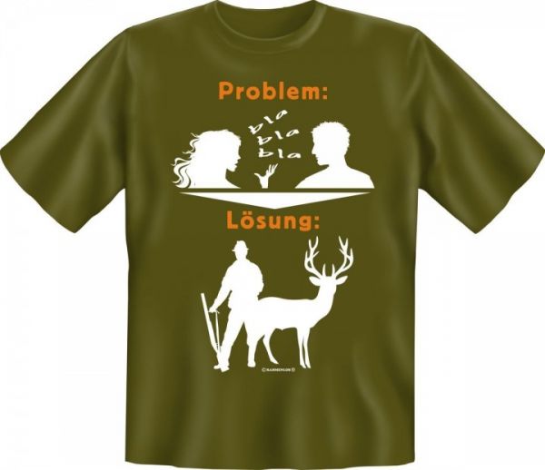 Trachtenshirt Jagdshirt Problem - Lösung grün