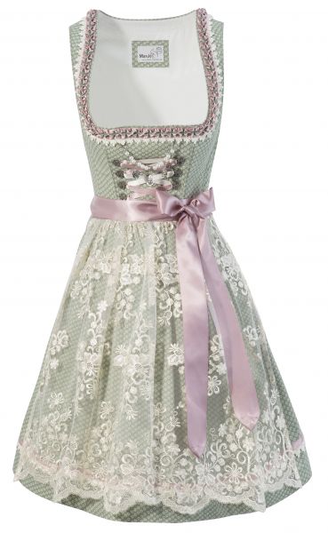 Dirndl mini 55 cm Naja mintgrün creme rosa Marjo