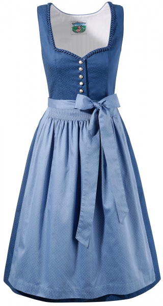 Dirndl midi 70 cm Karola blau Turi Landhaus