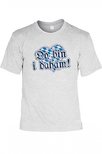 Trachtenshirt Do bin i daham grau