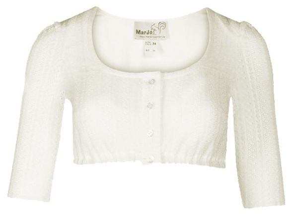 B-Ware / 2. Wahl Dirndlbluse Candia creme halbarm Spitze Marjo