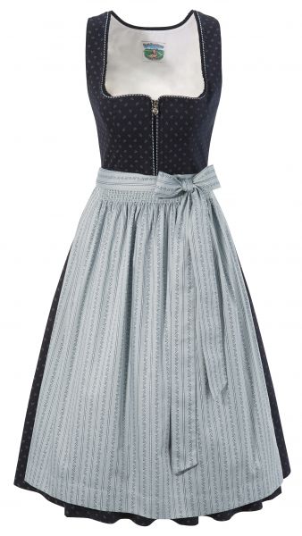 B-Ware / 2. Wahl - Dirndl midi 65 cm Miri blau Turi Landhaus