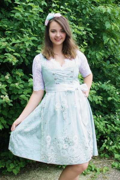 Dirndl midi 60 cm Pirk mint grün Fuchs