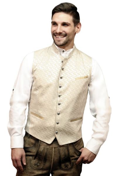Trachtenweste Tettenwang champagner beige Fuchs Trachtenmoden