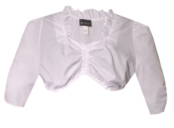 B-Ware / 2. Wahl - Dirndlbluse Unterjoch weiß m.collection