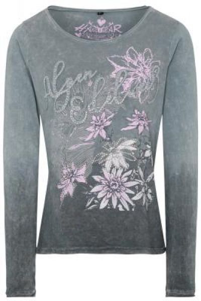 Trachtenshirt langärmelig Carolin grau Hangowear