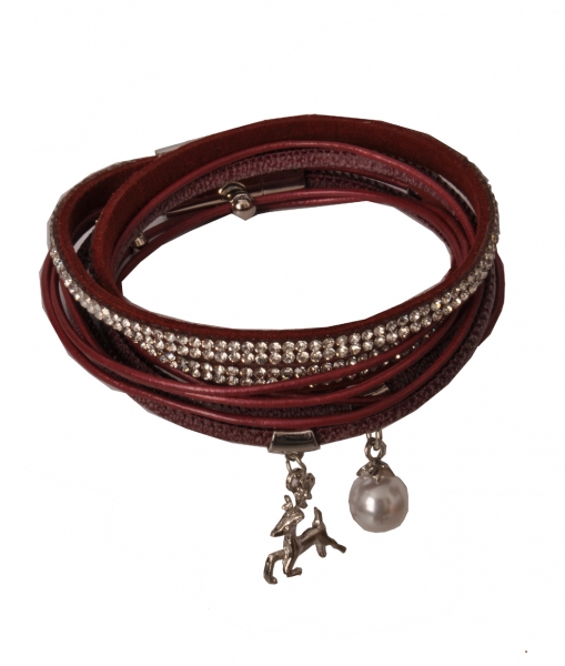 Trachten Armband Nittenau weinrot
