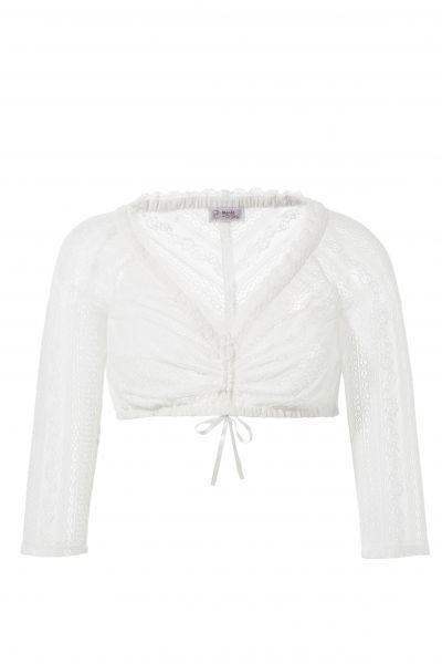 B-Ware / 2. Wahl - Dirndlbluse Linette-Danielle off white Spitze Marjo
