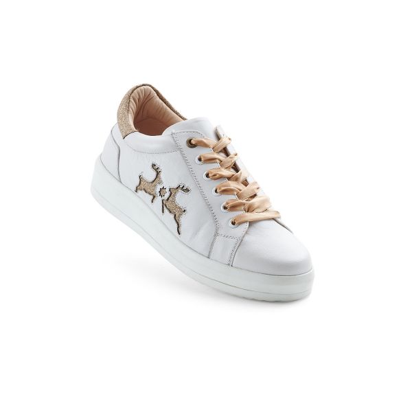 Trachten Sneaker Dorli weiß gold Maddox