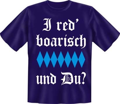 Trachtenshirt I red boarisch - und Du? blau T-Shirt