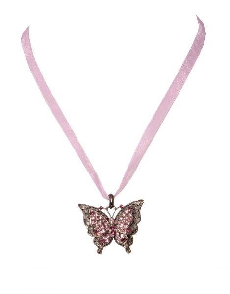 Dirndlkette Harham rosa lila Schmetterling