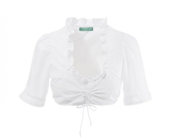 B-Ware / 2. Wahl - Dirndlbluse Lückenrieth weiß Country Line
