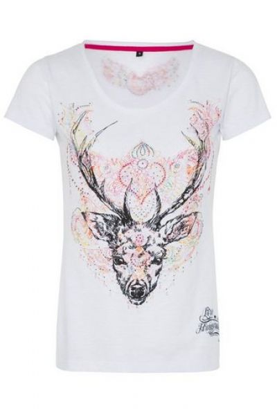B-Ware / 2. Wahl - Trachtenshirt Layla weiß multi Hangowear