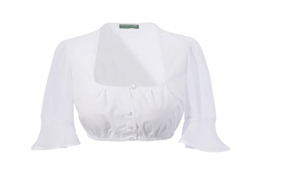 Dirndlbluse Daiting weiß 3/4 Arm Country Line