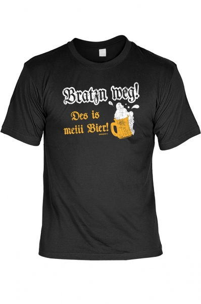 Trachtenshirt Bratzn weg! Des is meiii Bier schwarz