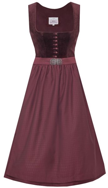 Dirndl midi 70 cm Osterhofen bordeaux rot dunkelrot Cord Marjo