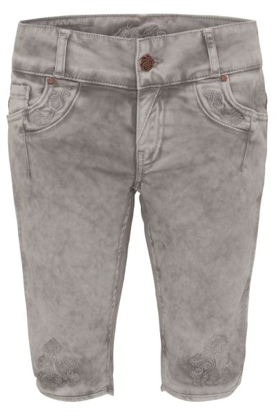 B-Ware / 2. Wahl Trachtenjeans Bermuda Hendrina hellgrau grau Hangowear