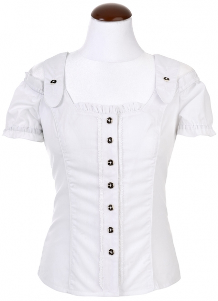Trachtenbluse Pilla weiß Carmenstil Spieth &amp; Wensky