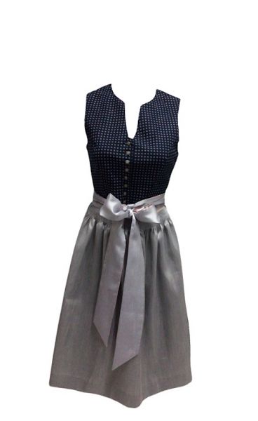 B-Ware / 2. Wahl - Dirndl mini 58cm Tapfham blau Marjo