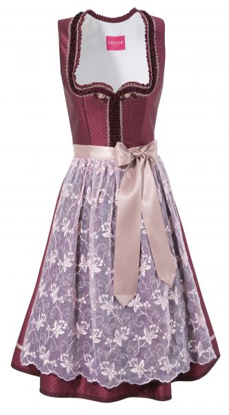 B-Ware / 2. Wahl Dirndl midi 60 cm München bordeaux Krüger