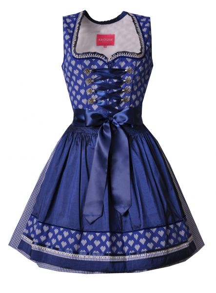 Dirndl mini 50 cm Thanning blau weiß Krüger Madl