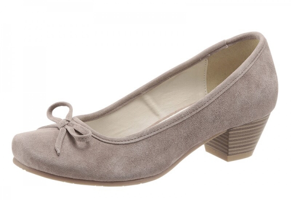 B-Ware /2. Wahl Trachten Pumps Rotthalmünster taupe braun Schleife Hirschkogel