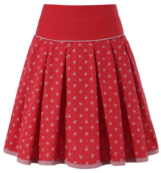 Trachtenrock 60 cm Willhof rot Naber Collection