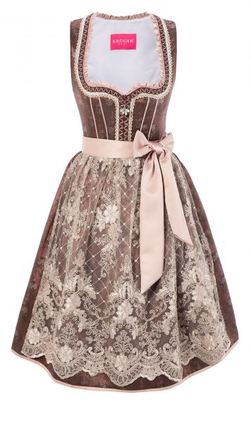 B-Ware / 2. Wahl - Dirndl midi 60 cm Benita bordeaux rot Krüger Madl