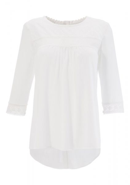 B-Ware / 2. Wahl - Trachtenbluse Knottenried weiß halbarm Country Line