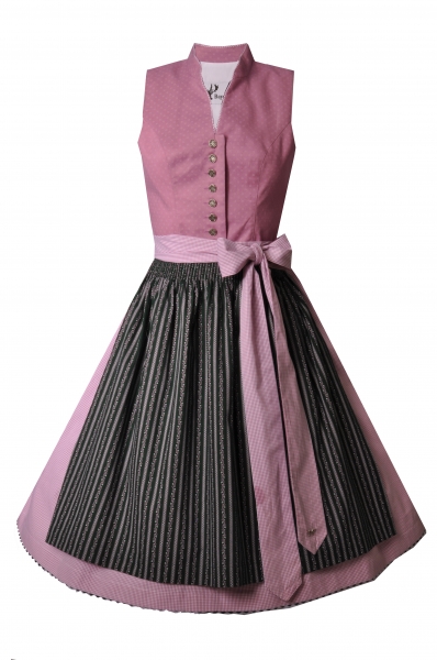 Dirndl midi 60 cm Geroldshausen hochgeschlossen rosa grün Bayer Madl