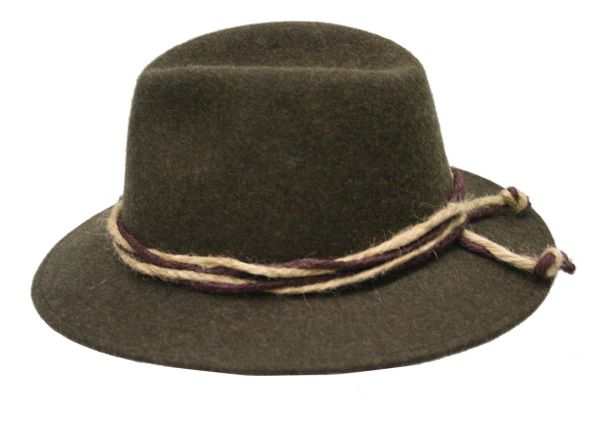 Trachtenhut Schirmitz Wollhut braun meliert Faustmann