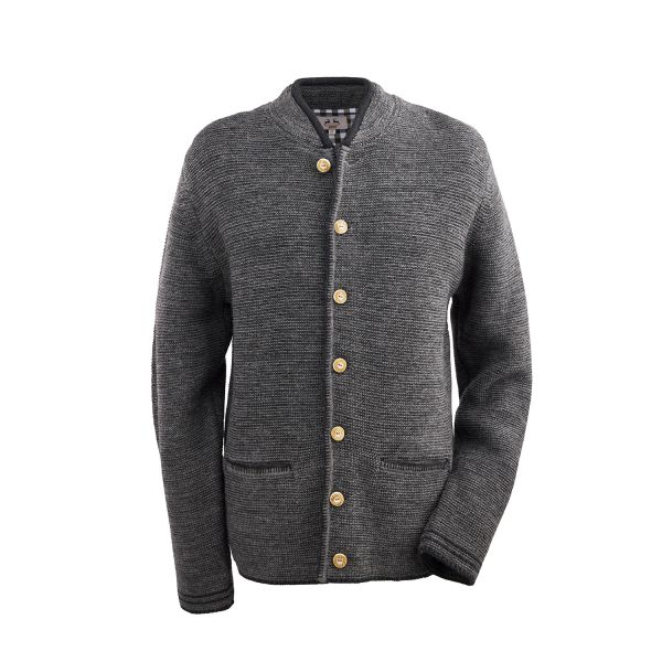 Herren Trachten Strickjacke Altishofen kiesel grau Country Maddox