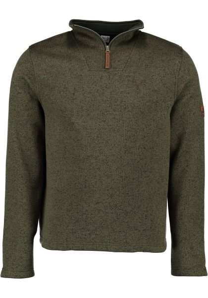 Trachtenpullover Troyer Jagd Pühlheim oliv grün Strickfleece OS Trachten