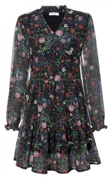 Sommerkleid Hochstetten schwarz geblümt M.X.O