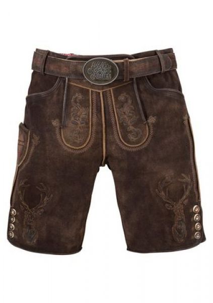 B-Ware / 2. Wahl - Lederhose Andreas Gabalier Kollektion dunkelbraun Krüger