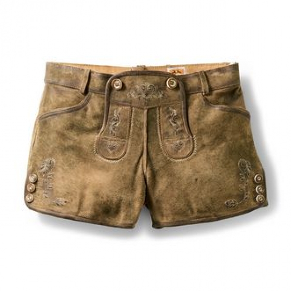 Lederhose kurz Dalia sand braun alt Country Maddox