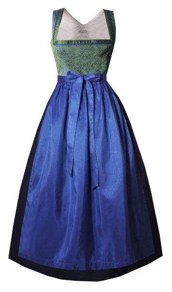 Dirndl lang 93cm Leitersdorf blau grün Hannah Collection