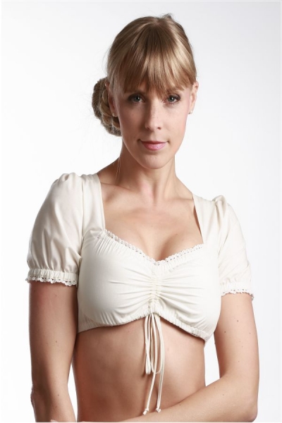Dirndlbluse Prien creme Kurzarm Fuchs