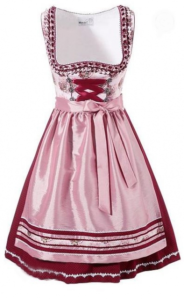 Dirndl mini 55 cm Winterbach beere / rosa Marjo