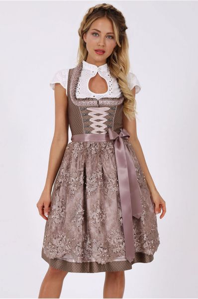 Dirndl midi 60 cm Alinka braun Krüger