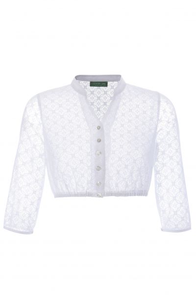 Dirndlbluse Utzing weiß Spitze Country Line