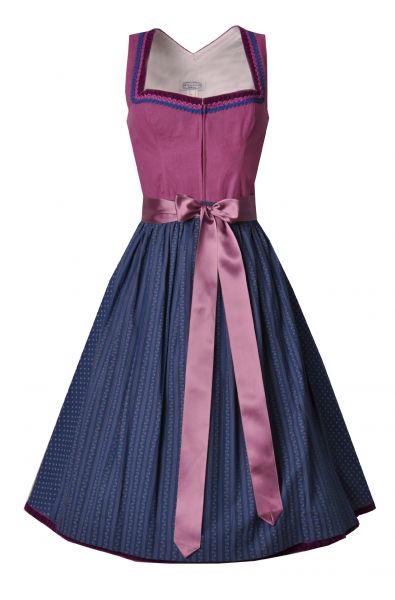 Dirndl midi 66cm Unterschachten lila blau Hannah Collection