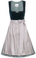 Dirndl midi 65 cm Elisabeth jadegrün grün dunkelgrün taupe Samt Marjo  Dirndl midi 65 cm Elisabeth jadegrün grün dunkelgrün taupe Samt Marjo