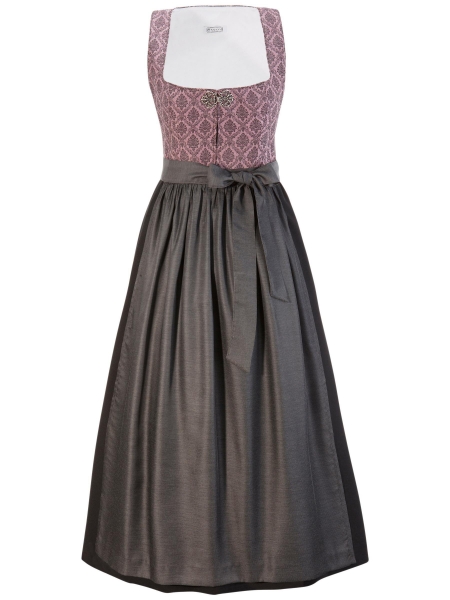 Dirndl Designerdirndl lang 95 cm Pöffelkofen grau rosa Hannah Collection