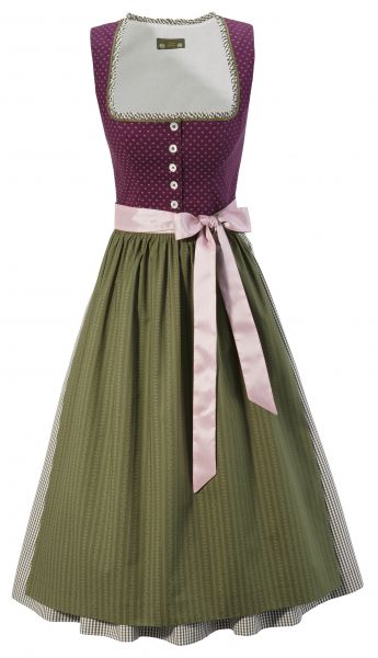 Dirndl midi 70 cm Peißing beere grün Love Nature