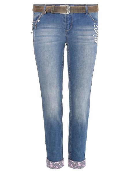B-Ware / 2. Wahl - Trachtenjeans 7/8 Dakota-Rita blau OHNE Gürtel Marjo